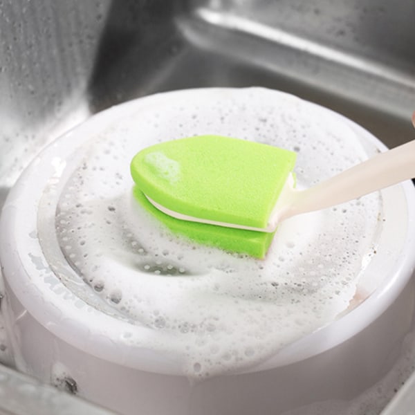 Sisal Sponge Pot Borste Långt skaft kopp Flaska Scrubber Rengöring Köksförråd Green Sisal Sponge Pot Brush
