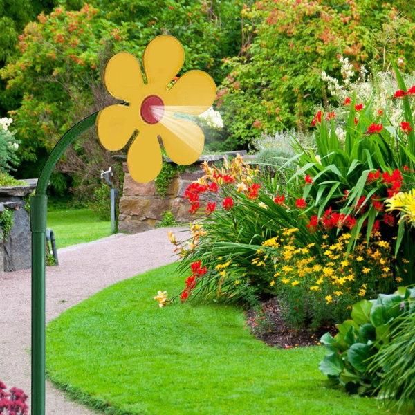 Crazy Dancing Daisies Yard Lawn Sprinkler 360 graders svängbara trädgårdsvattensprinkler med 3/4" 1/2" adaptrar Red