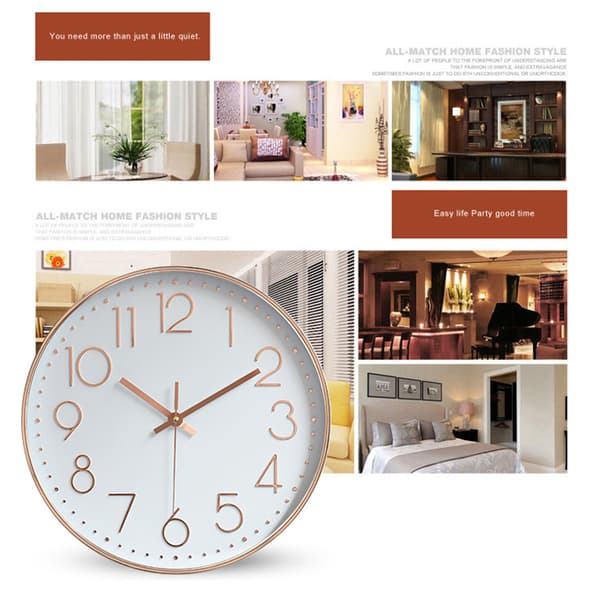 Quartz-Clock Rund Hängande Klocka Plast Mode Design Klockor För Heminredning Vardagsrum 2