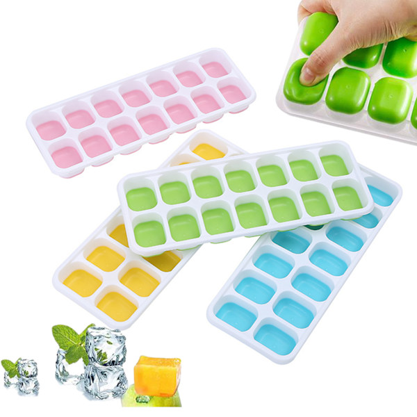 Återanvändbar DIY Popsicle Stencil Ice Cube Maker Ice Cube Trays Ice Storage Box Blue