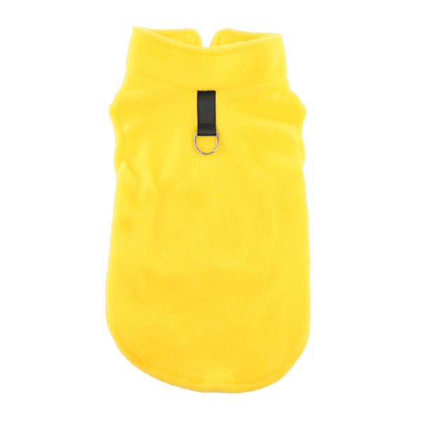 Vintermjuka fleecekläder för hundar för husdjur Tvättbara andningsbara husdjursoveraller för kattungar Yellow XL