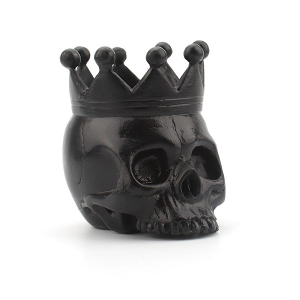 Skelett ljusstake skrämmande harts ljusstake hantverk för fest Halloween dekoration Black