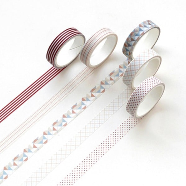 Washi Tape Scrapbooking Tillbehör Vacker självhäftande dekorativ tejp för presentförpackning anteckningsböcker A