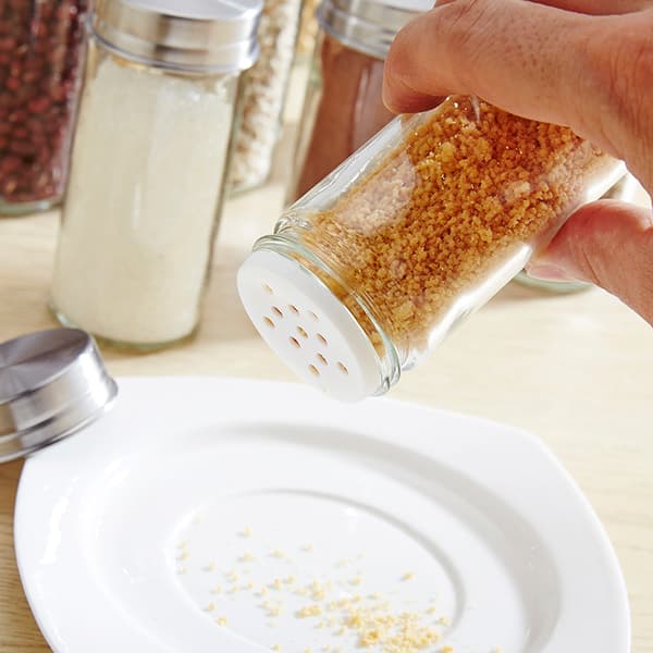 Kryddlåda Kryddbehållare Salt Peppar Socker Organizer i rostfritt stål med kryddburkar i glas Red