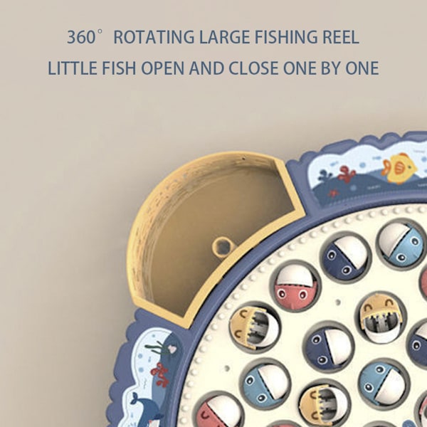 Multifunktionell roterbar magnetisk fiskeleksak Cool interaktiv leksak Födelsedagspresent Red 24 Pieces