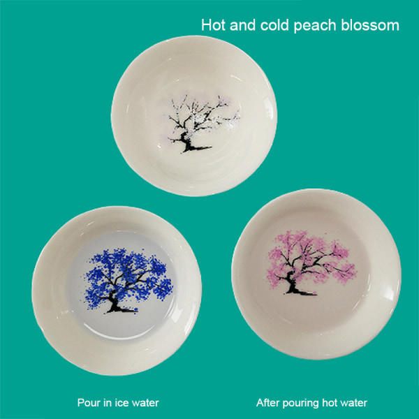 Sake Cup Varmt och Kallt Double Sense Cherry Cup Keramiskt set Sakura Cold Change