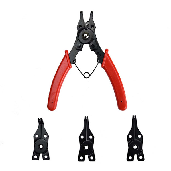 1 set Multi-Angle Snap Rings Tång 4 i 1 hållarringar Tång Intern extern låsring tång Red