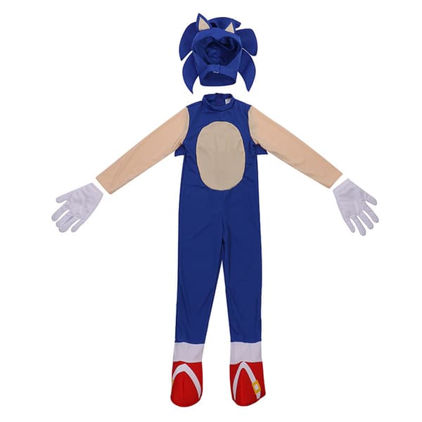 Barn Sonics Cosplay kostym med handskar Mode andas bekväm kostym för barnens dag M ordinary