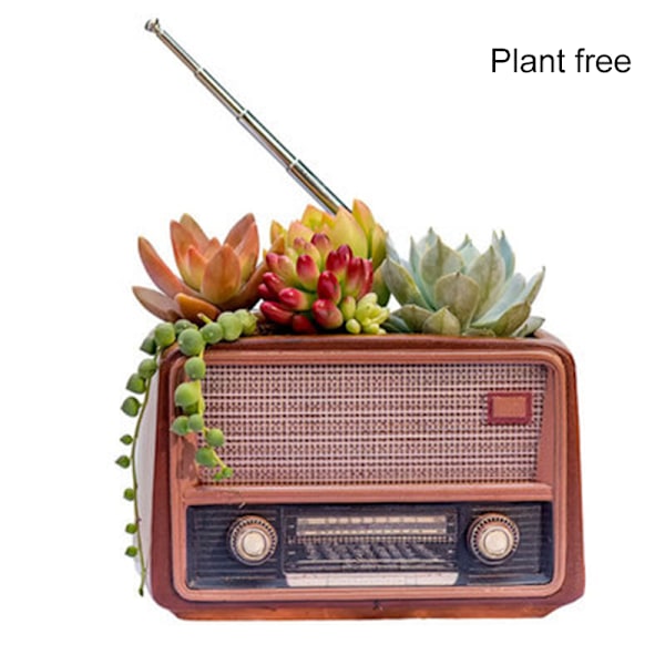 Krukor Planteringskärl Harts Retro Nyhet Kruka Desktop Balkong Växt Blomkruka för suckulent växt Behållare Heminredning Flower Pot For Recorder