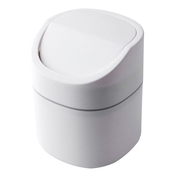 Söt mini papperskorg Simplicity Desktops Mini soptunna Hushållsrengöringsverktyg för hemmakontor White Routine