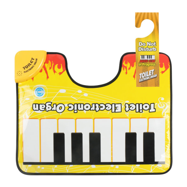 Potta Piano Sounding Matta Badrum Kul Tåknackning Musikalisk Keyboard Toalett Golvmatta Yellow