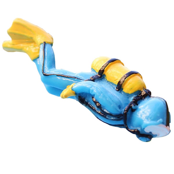 Dykare Skattkista Antik Kreativ akvarium Akvarium Dekoration Landskap Pirat Guldmynt Ornament Harts hantverk Blue