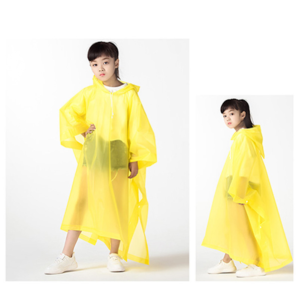 1st Modetröja EVA Vattentät Regnjacka för barn Utomhus Vandring Resor Regnkläder Barn Cover Yellow