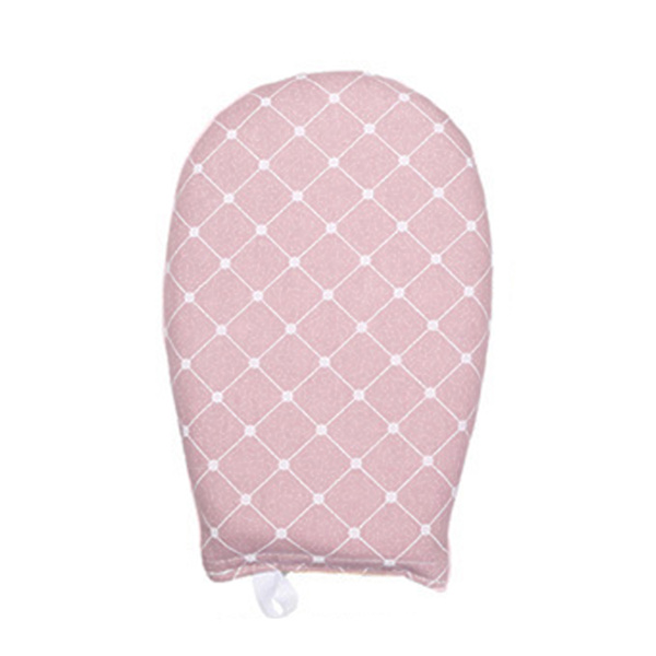 Handhållen strykbräda med fingerbåge Värmebeständig Anti-scald ångande strykjärn Mitt Round Head Pink
