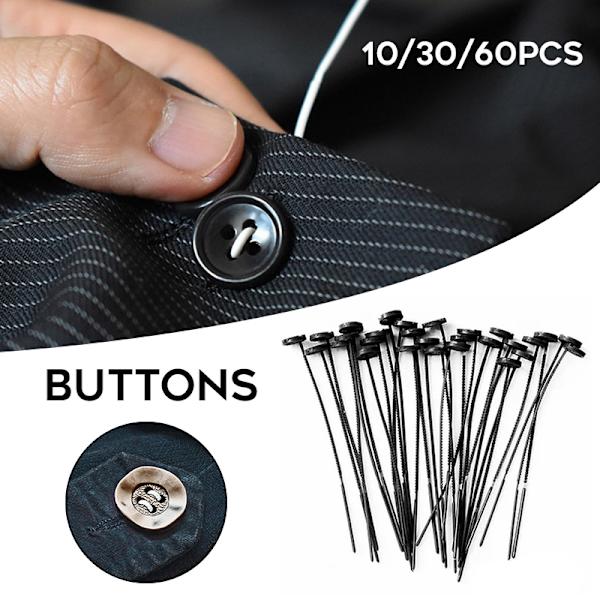 Snabbsömnadsverktyg Multipurpose Inget behov av att sy Knapp Snabbsömnad Tillbehör för skjortor Tröjor Byxor Black 30pcs