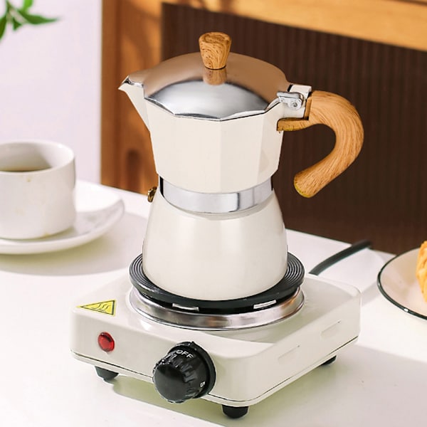 V-formad pip Moka Pot Högtrycksutvinning Kaffekannor för kök White