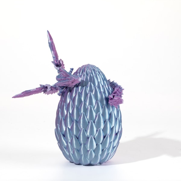3D- printed flygande drakar ägg set prydnad charmig mode dekorativ modell för pojke flicka kvinnor män Blue2