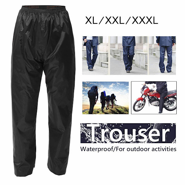 Unisex Outdoor Camping Vandring Regnbyxor För Män Kvinnor Klättring Vattentäta Byxor Över Byxor För Motorcykel Cykel Ridning XL