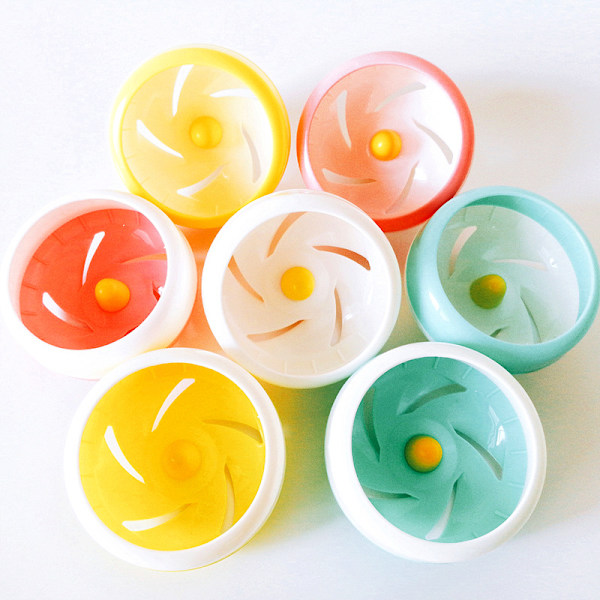 Hamsterhjul Silent Spinner Husdjur Löpning Sport Träningshjul Husdjurstillbehör för hamstrar Gerbils Möss Two Yellow Random Hair 11cm