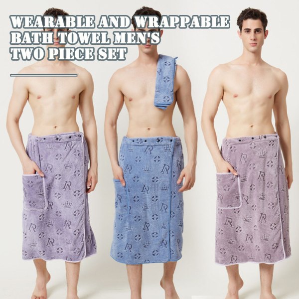 2 st print badkjolar justerbar inte lätt krympande badhandduk för pool Grey