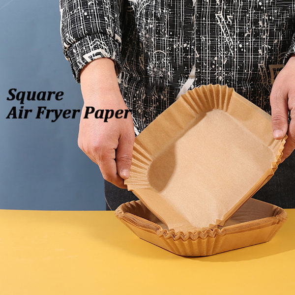 50/100 st Airfryer Set Airfryer Ugn Bakplåt Papper Kökstillbehör Round 100pcs