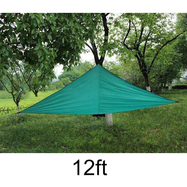 UV-skydd Skyddstak Utomhusskydd Triangulär Regntät Soltält Dark Green 12ft*12ft*12ft