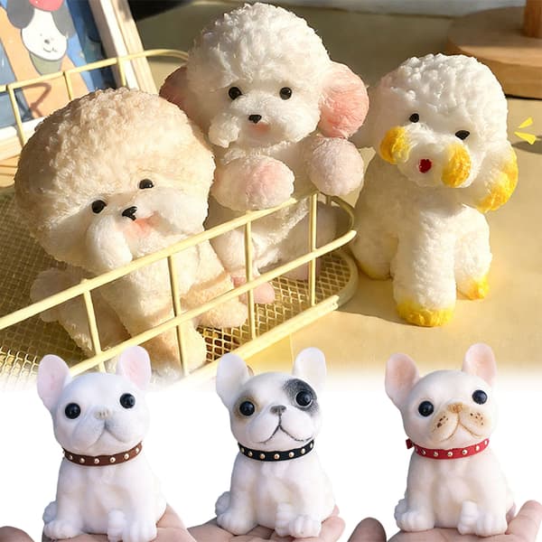 Mini håndlavede Squishys hundelegetøj søde Fidgets legetøj stressbolde til voksne sensorisk stresslegetøj A