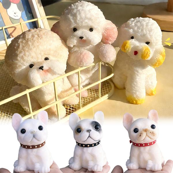 Mini håndlavede Squishys hundelegetøj søde Fidgets legetøj stressbolde til voksne sensorisk stresslegetøj E