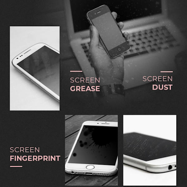 3 i 1 fingeravtryckssäker Skärmrengöring Enkel att använda Återanvändbar Tar bort fläckar Skärmrengöring för mobiltelefon Gray 15ml