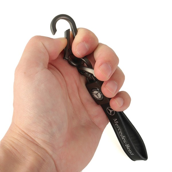 Lädernyckelring Kroknyckelhänge med bilmärkeslogotyp fjäderspänne & ring kompatibel med huvudbilmärket LEXUS