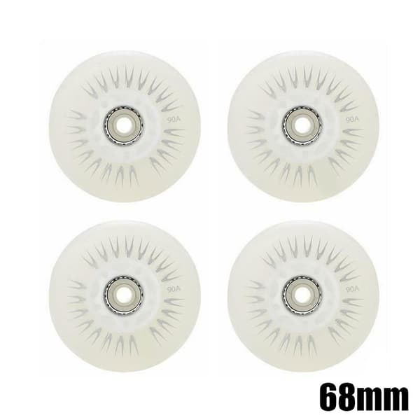 4st Flash Inline Skate Wheels 90A LED Lighting Skating Wheels 80 76 72 68 Multicolour 68mm