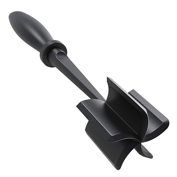Hamburger Kötthacker Värmebeständig ABS Nonstick Beef Masher Hållbar fräs Black