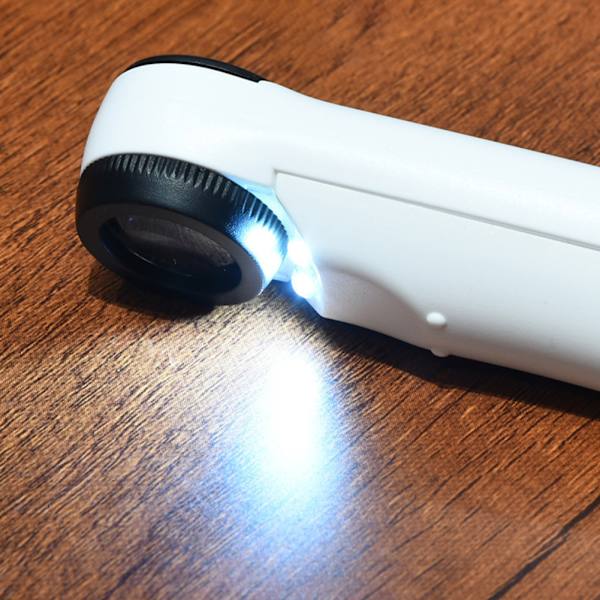 40x förstoringsglas med LED-ljus Multifunktionellt smyckesidentifieringsverktyg för äldre användning 1pc