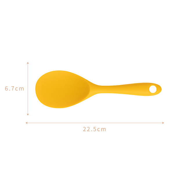 1/5-pack Silikon Köksredskap Set För Matlagning Bakning Gul Non Stick Spatel Set Värmebeständig Köksprylar Ladle X1