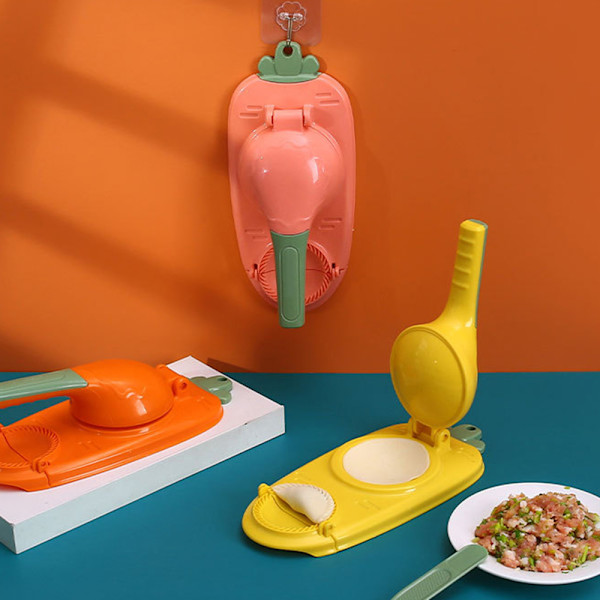 Söt 2-i-1 Dumpling Maker Multifunktion Mould för pannkakor Orange