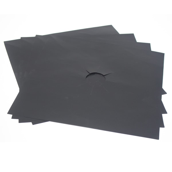 Spisbrännaröverdrag Hållbara värmebeständiga gasspisskydd Överdrag för matlagning i kök Black Cookware Parts