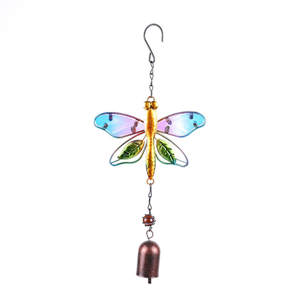 Fjäril/kolibri/trollslända vindspel Trädgård Metallmålat glas hängande prydnad för utomhusdekorationer inomhus Dragonfly