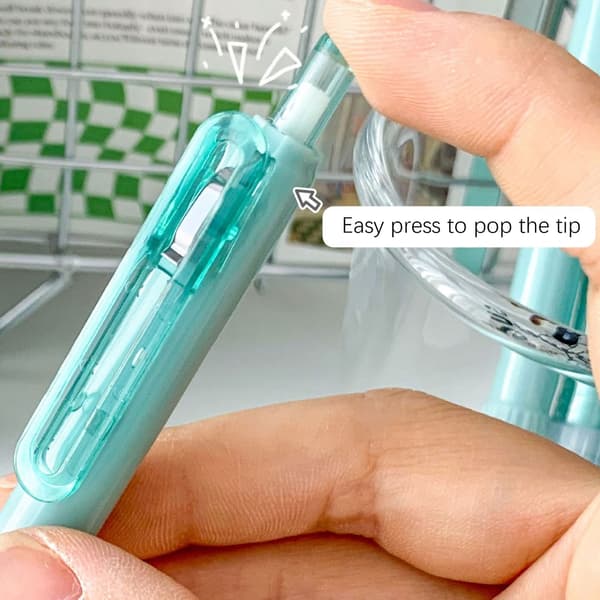 7 st svart gelpenna för studenter 0,5 mm Retractable Gel Pen Multipurpose Smoothing Ink Pen Back To School Present E