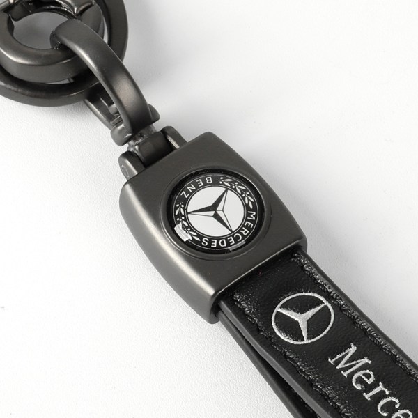 Lädernyckelring Kroknyckelhänge med bilmärkeslogotyp fjäderspänne & ring kompatibel med huvudbilmärket NISSAN