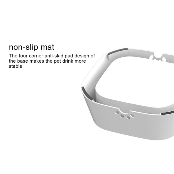 Creative Pet Water Bowl Stänksäker Dogs Water Dispenser Slow Drinking Bowl White