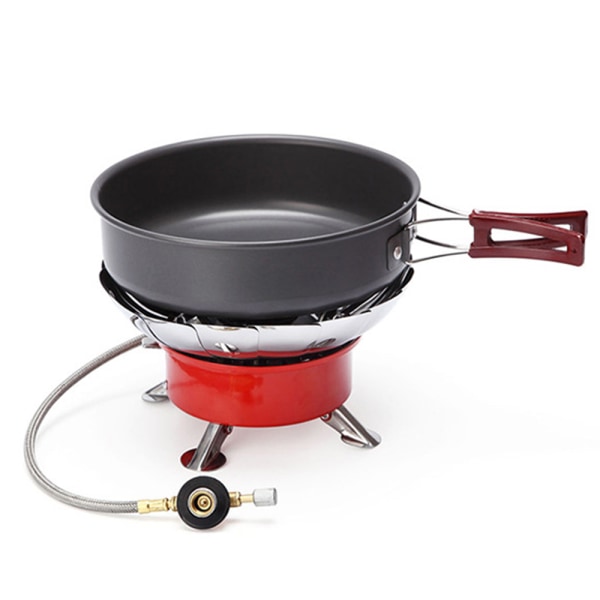 Utomhus liten stekpanna för camping Bärbar non-stick kokkärl Campingredskap Orange