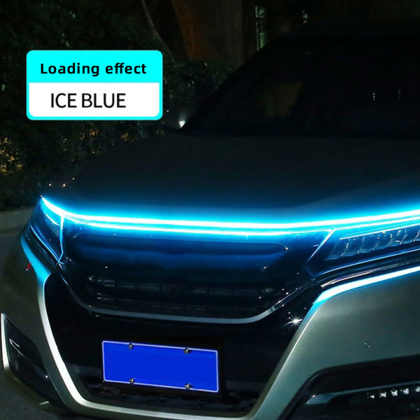 1.8M Dynamiska LED Lights Strip Bil Belysning Ledslinga Bilar Tillbehör Inredning Dekoration för Bilhuv Suvs Lastbilar Husbil Blue