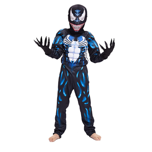Barns The-Venom Cosplay Kostym Temafest Rollspel Utklädningsdräkt för barnens dag S