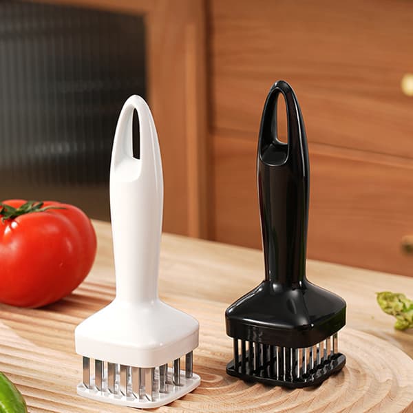 24 Needle Auto-Rebound Meat Menderizer Hållbar fläsklossningsnål för nötfläskkotletter Black