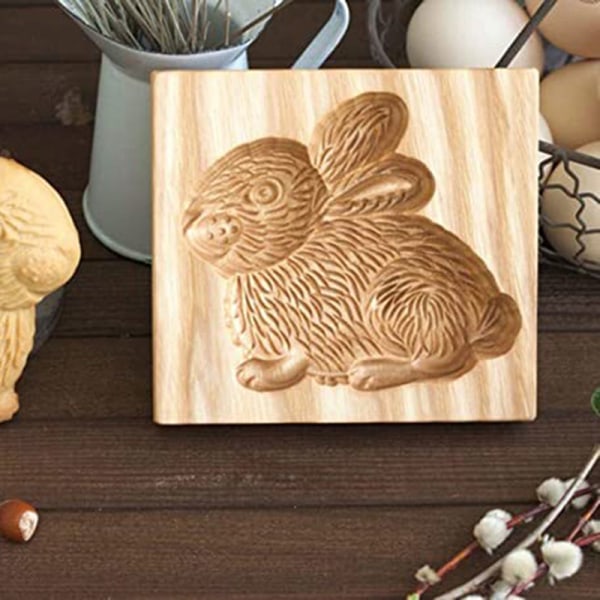 Prägling stencil för kakor Trä pepparkakor mall för kök DIY Squirrel