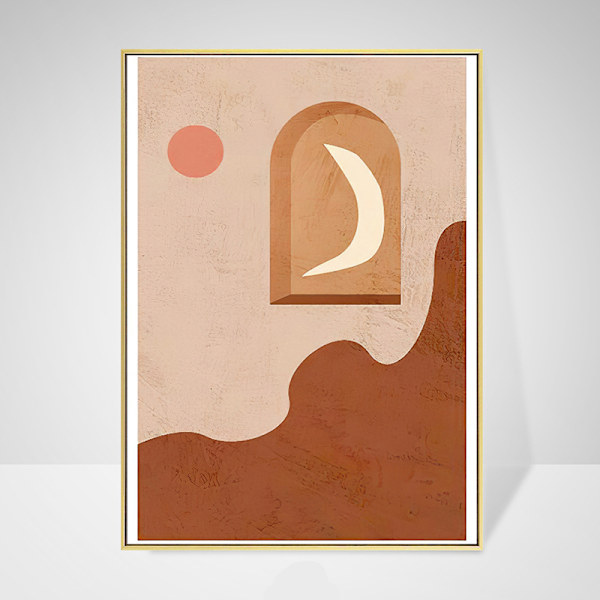 Dekorativ målning Abstrakt konstaffisch Hängning/Placering Enkel Morandi Väggdekor Rumsprydnad för hemmakontor 20X30CM