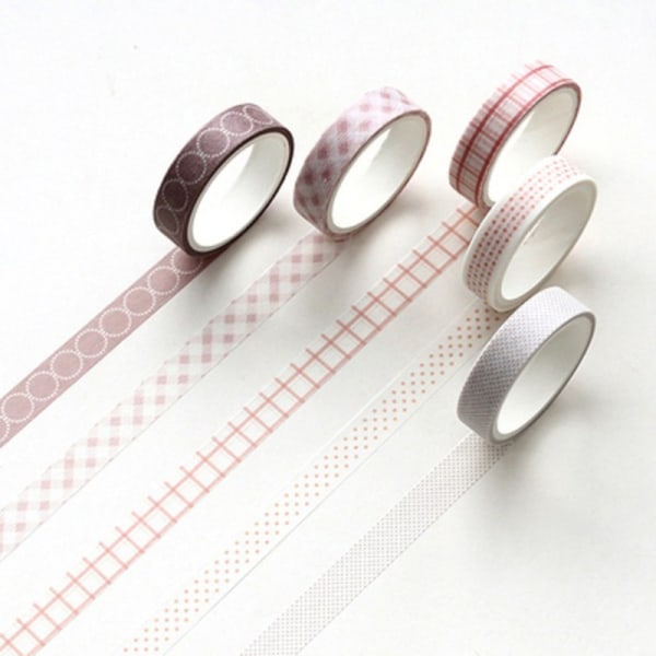 Washi Tape Scrapbooking Tillbehör Vacker självhäftande dekorativ tejp för presentförpackning anteckningsböcker A