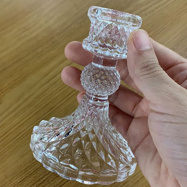 Klassisk glasljusstakehållare Exquiste Style Hållbar Långvarig stabil bas Lätt att rengöra Bästa dekoration för rummet A