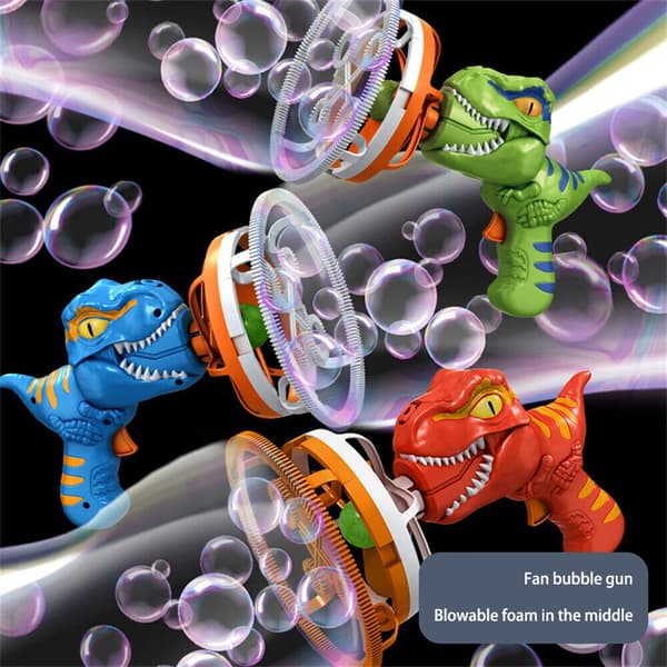 Handhållen Dinosaur Bubble Machine For Kid Batteridriven Bubble Maker För Pojkar Flickor Blue