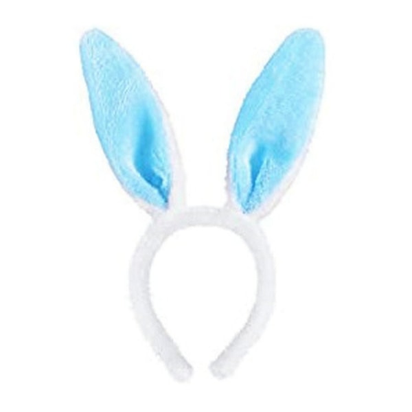 Barns plysch kaninöron Påskfest Huvudkläder Färgglada pannband Blue